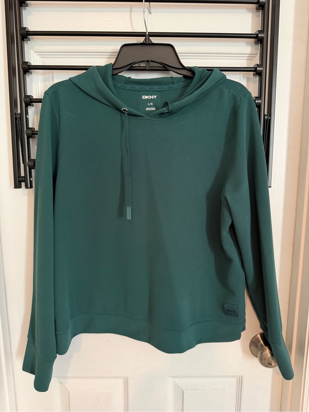DKNY Dark Teal Hooded Pullover